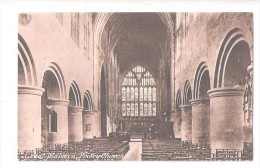 Great Malvern - Interior Priory Church - Vintage Postcard Worcestershire -  Unused - Other & Unclassified