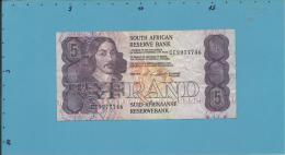 South Africa - 5 RAND - ( 1990 - 94 ) - Pick 119.e - Sign. 7 - Watermark: Jan Van Riebeek - 2 Scans - Suráfrica