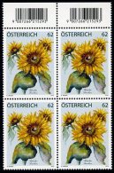 AUSTRIA / ÖSTERREICH (2013) - Helianthus Sonnenblume - Block X 4 - Michel 3049 - Sunflower / Tournesol / Girasol (J003) - Altri & Non Classificati