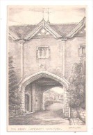 THE ABBEY GATEWAY MALVERN  Art Drawn Artist Postcard  Unused POSTCARD - Other & Unclassified