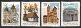 HUNGARY 2000 ARCHITECTURE Religious Buildings CHURCHES CATHEDRALS - Fine Set MNH - Nuevos