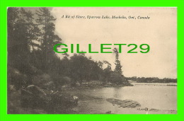 MUSKOKA, ONTARIO -  A BIT OF SHORE, SPARROW LAKE - TRAVEL IN 1920 - PUB. BY THE VALENTINE & SONS PUB. CO LTD - - Muskoka