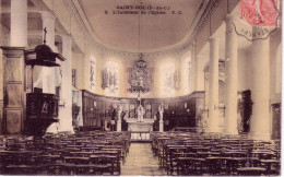 62  SAINT POL SUR TERNOISE    PAS DE CALAIS  -  INTERIEUR  EGLISE  -   CPA   COUL  9x14  TBE - Saint Pol Sur Ternoise