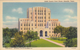 Texas Amarillo Potter County Court House Curteich - Amarillo