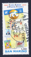 2013 SAN MARINO "50° ANNIVERSARIO CENTRO ITALIANO DI FILATELIA TEMATICA (CIFT)" SINGOLO ANNULLO PRIMO GIORNO - Used Stamps