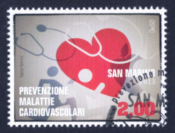 2013 SAN MARINO "MALATTIE CARDIOVASCOLARI" SINGOLO ANNULLO PRIMO GIORNO - Gebruikt