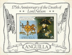 Anguilla 150th Anniversary Of The Death Of Lord Nelson Souvenir Sheet MNH - Anguilla (1968-...)