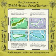 British Indian Ocean Territory 1975 Maps Miniature Sheet MNH - British Indian Ocean Territory (BIOT)