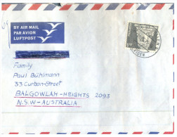 (PF 755) Switzerland Cover Posted To Australia In 1975 - Storia Postale