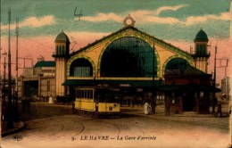 76-LE HAVRE...LA GARE...CPA ANIMEE - Bahnhof