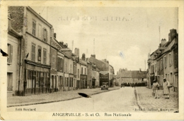 Angerville Rue Nationale Voitur 201 Peugeot Pub Chaussures - Angerville