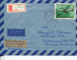 (PF 560) Registered Cover Posted From Hungary To Australia - 1977 - Brieven En Documenten