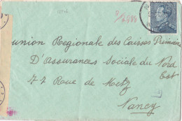 12246# BELGIQUE LETTRE CENSURE ALLEMANDE Obl NAMUR 1942 NANCY MEURTHE MOSELLE - Briefe U. Dokumente