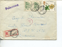 (PF 560) Poland To Australia Registered Cover - 1969 - Lettres & Documents