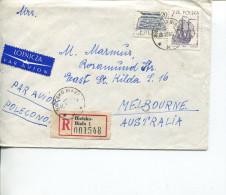 (PF 560) Poland To Australia Registered Cover - 1968 - Cartas & Documentos