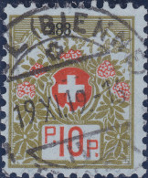 Heimat BE  BIEL (BIENNE) 1919-11-19 Voll-Stempel Auf Portofreiheit 10Rp. Kl#288 Erziehungsanstallt St Johann Klingnau - Franchigia