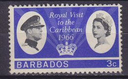 Barbados 1966 Mi. 253    3 C Royal Visit Besuch Des Englischen Königspaares MH* - Barbados (1966-...)