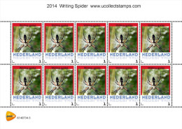 Nederland  2014   Spin  - Spider 1    Vel-sheetlet   Postfris/mnh/neuf - Unused Stamps