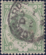 GB Grossbritannien 1887 Mi#97 1 Shilling Grün Gestempelt - Gebruikt