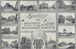 PICARDIE - 60 - OISE - CREVECOEUR LE GRAND - 3500 Hab -  Souvenir - Carte Multivues - Crevecoeur Le Grand