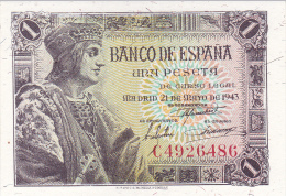 1 PTS ESTADO ESPAÑOL 1943 - 1-2 Pesetas