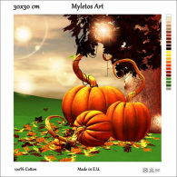 New Tapestry, Gobelin, Picture, Print, Tale, Autumn, Pumpkin, Halloween - Other & Unclassified