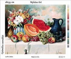 New Tapestry, Gobelin, Picture, Print, Still Life, Fruits, Melon, Grape - Otros & Sin Clasificación