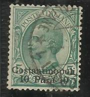 LEVANTE COSTANTINOPOLI 1909 - 1911 PARA 10 SU CENT. 5 TIMBRATO USED - Bureaux D'Europe & D'Asie