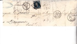 FRAGMENT AFFRANCHI N°29 - OBLITERATION LOSANGE GROS CHIFFRES-   -99 - ANGERS - 1863-1870 Napoleon III With Laurels