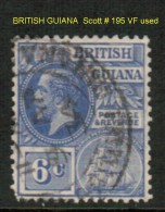 BRITISH GUYANA   Scott  # 195 VF USED - Brits-Guiana (...-1966)