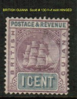 BRITISH GUYANA   Scott  # 130* VF MINT HINGED - British Guiana (...-1966)