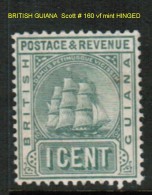 BRITISH GUYANA   Scott  # 160* VF MINT HINGED - Guayana Británica (...-1966)