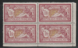 MERSON - YVERT N°121 ** - BLOC De 4 - COTE = 440+ EUROS - 1900-27 Merson