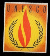 IMAGE SUR SOIE AUTOCOLLANTE  SIGLE UNESCO - Fantasie Vignetten