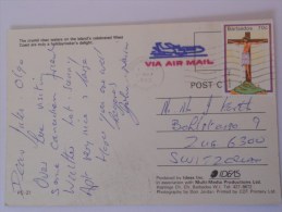 Barbades Carte De 1992 Pour Zug - Barbados (1966-...)