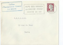 LETTRE LLA BRESSE CENTRE DE SKI Thème Sport Ski Montagne Alpe Des Vosges - Ski