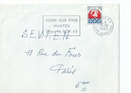 LETTRE NANTES FOIRE AUX VINS  Thème VIN VIGNE CAVE - Wein & Alkohol