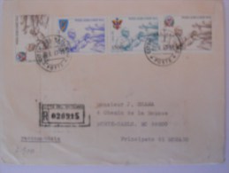 Vatican Lettre Recommande De 1987 Pour Monaco Affranchis Poste Aerienne - Storia Postale