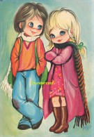 CPSM ENFANT ILLUSTRATEUR ** SEMI MODERN ARTIST SIGNED CHILDREN CARD **  M.W. EDIT. LYNA BARGAS - Dessins D'enfants