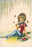 CPSM ENFANT ILLUSTRATEUR ** SEMI MODERN ARTIST SIGNED CHILDREN CARD **   A.  OLIVE ? - Dessins D'enfants