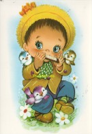 CPSM ENFANT ILLUSTRATEUR ** SEMI MODERN ARTIST SIGNED CHILDREN CARD **  EDIT.  PAGSA COLLECTION PERLA - Dessins D'enfants