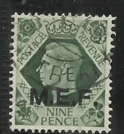 COLONIE OCCUPAZIONI STRANIERE MEF 1943 - 1947 M.E.F. 9 P USED - Britse Bezetting MEF