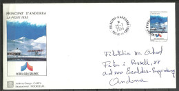 ANDORRA- CORREO FRANCES CARTA CIRCULADA  SOBRE PRET A PORTER  (N.P-1.C.07.14) - Covers & Documents