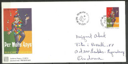 ANDORRA- CORREO FRANCES CARTA CIRCULADA  SOBRE PRET A PORTER  (N.P-1.C.07.14) - Storia Postale