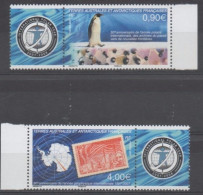 TAAF : Année Polaire Internationale  : Manchot Empereur, Et Poussins, Carte De L´Antarctique Et Timbre Sur Timbre - - Unused Stamps