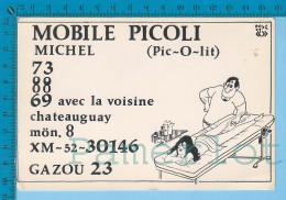 Sexy QSL Chateauguay Quebec Canada Mobile Picolit ( XM-52.., CB Radio  ) Recto/verso - CB