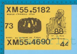 Sexy QSL Montmagny Quebec Canada Base De La Dame De Pique ( XM-55.., CB Radio ) Recto/verso - CB