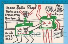 Sexy QSL  Base Radio Shack  Tadoussac Quebec Canada  ( XM-54.., CB Radio ) Recto/verso - CB