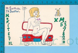 Sexy QSL TonTon Mobile East Angus Quebec Canada  ( XM-52.., CB Radio ) Recto/verso - CB-Funk