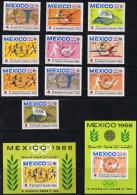 Royaume  1968  Jeux Olympiques De Mexico  Série De 10 Timbres + 2 Blocs  Vainqueurs MiNr 604-613, Bl 135, 138 * MH - Yemen